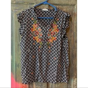 Embroidered top